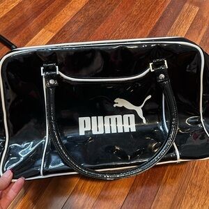 Vintage PUMA Glossy Black Travel Bag